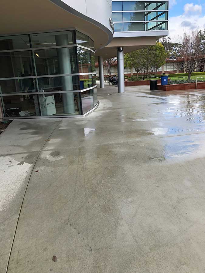 Pressure Washing Project at Saint Francis High School in Los Altos, CA